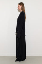 Carica l'immagine nel visualizzatore di Gallery, Tshirt lol mini longsleeve black silk - Monique Van Heist
