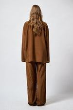 Carica l'immagine nel visualizzatore di Gallery, Pants pj flex brown silk - Monique Van Heist
