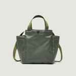 Carica l'immagine nel visualizzatore di Gallery, Borsa Small Side Pocket Tote Khaki Green Puffer - BAGSINPROGRESS
