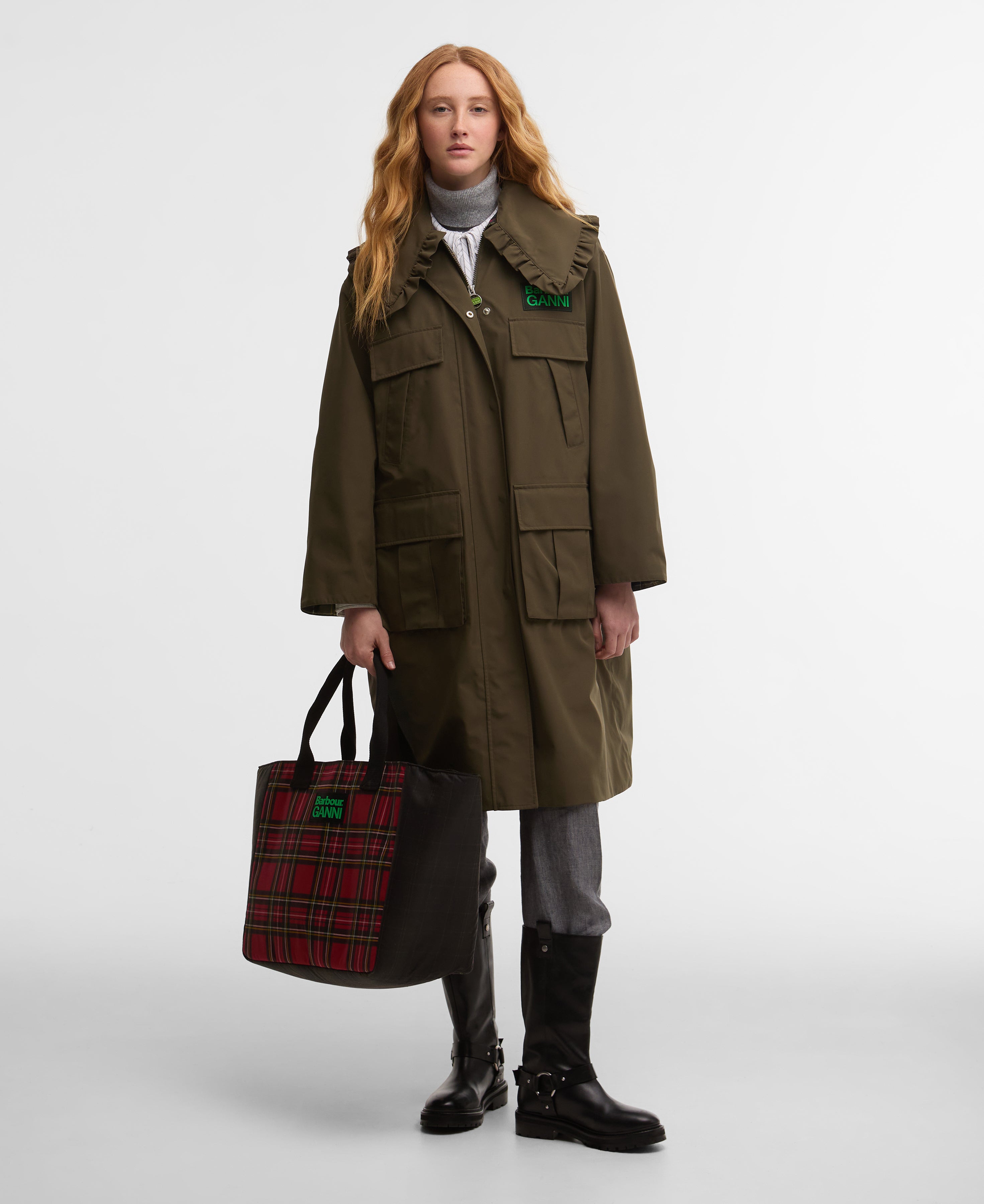 Borsa tote cerata - Barbour x GANNI