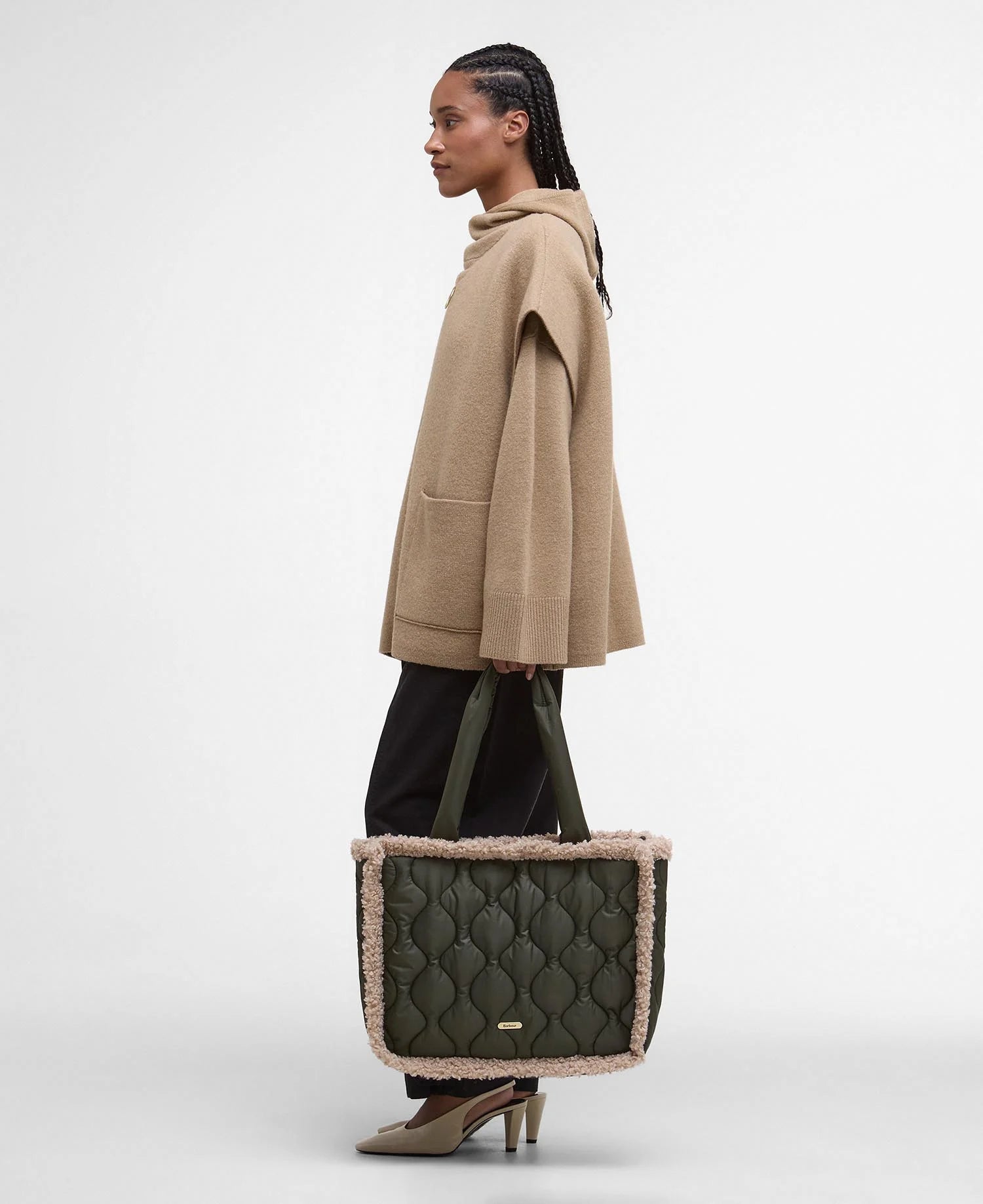 Marnie Quilt Tote Bag Olive - Barbour