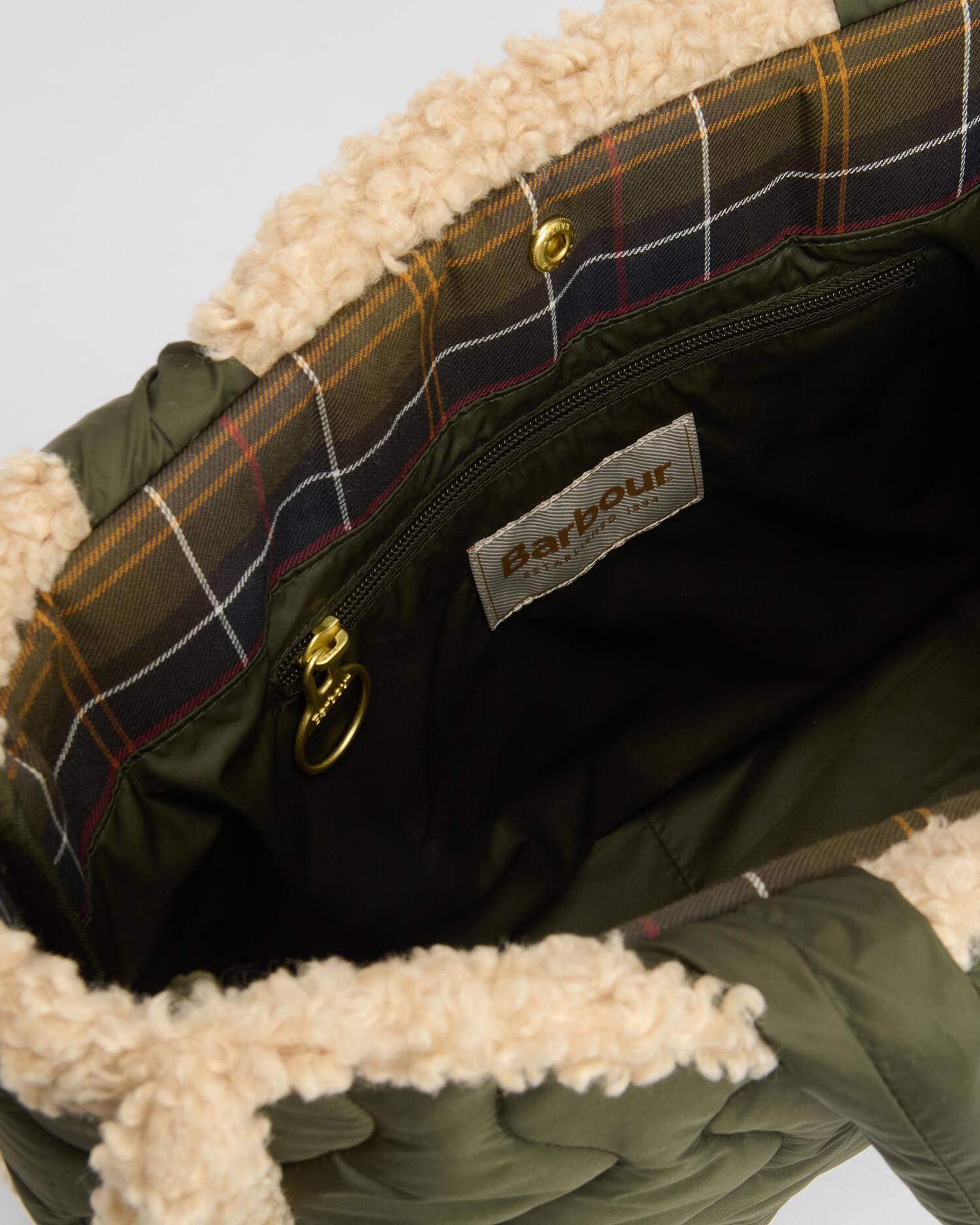 Marnie Quilt Tote Bag Olive - Barbour