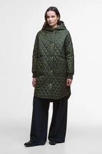 Carica l'immagine nel visualizzatore di Gallery, Hilary Quilted Jacket Olive/Ancient Tartan - Barbour
