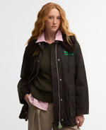 Carica l&#39;immagine nel visualizzatore di Gallery, Montgomery cerato con dettagli in tartan - Barbour x GANNI
