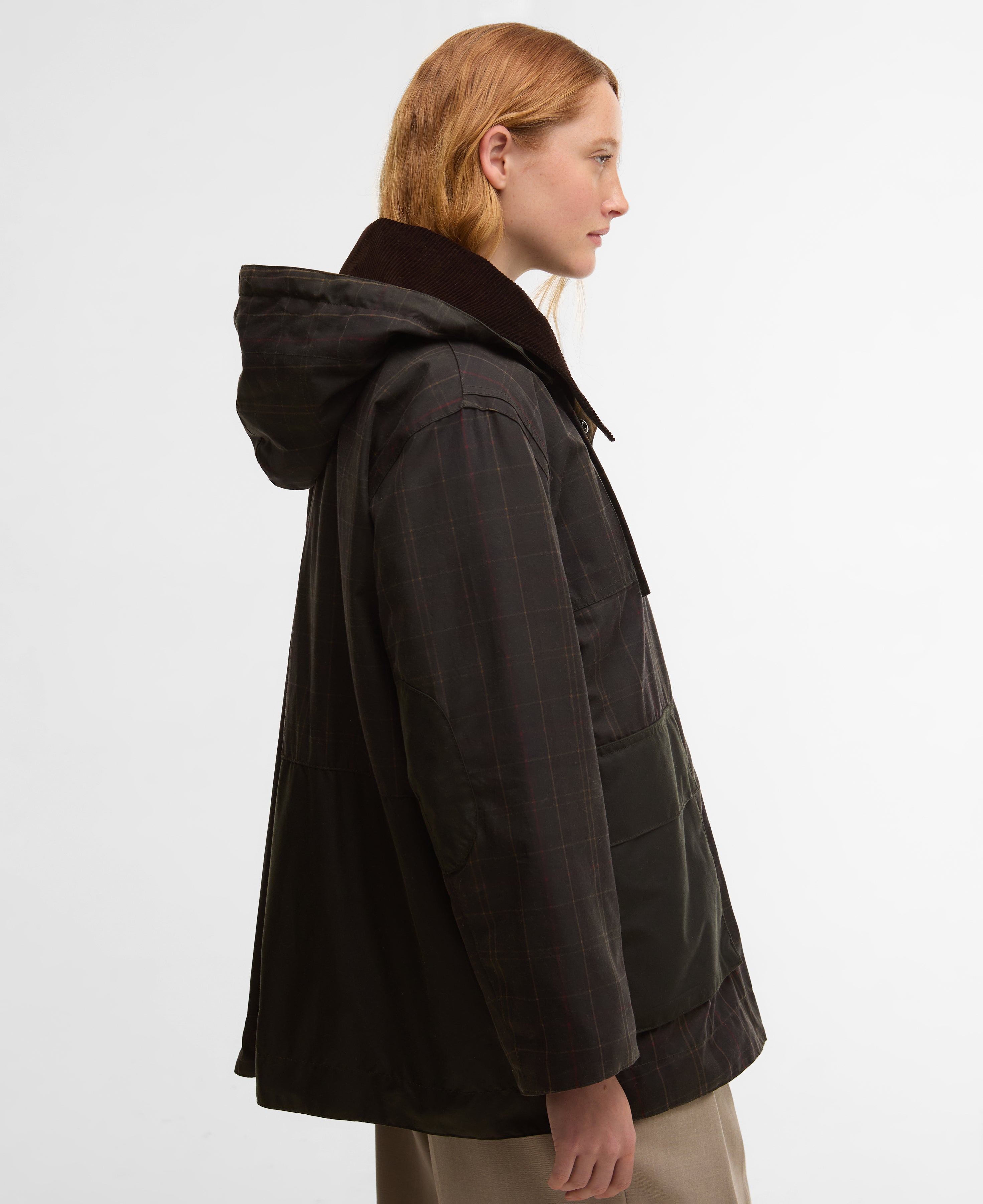 Montgomery cerato con dettagli in tartan - Barbour x GANNI