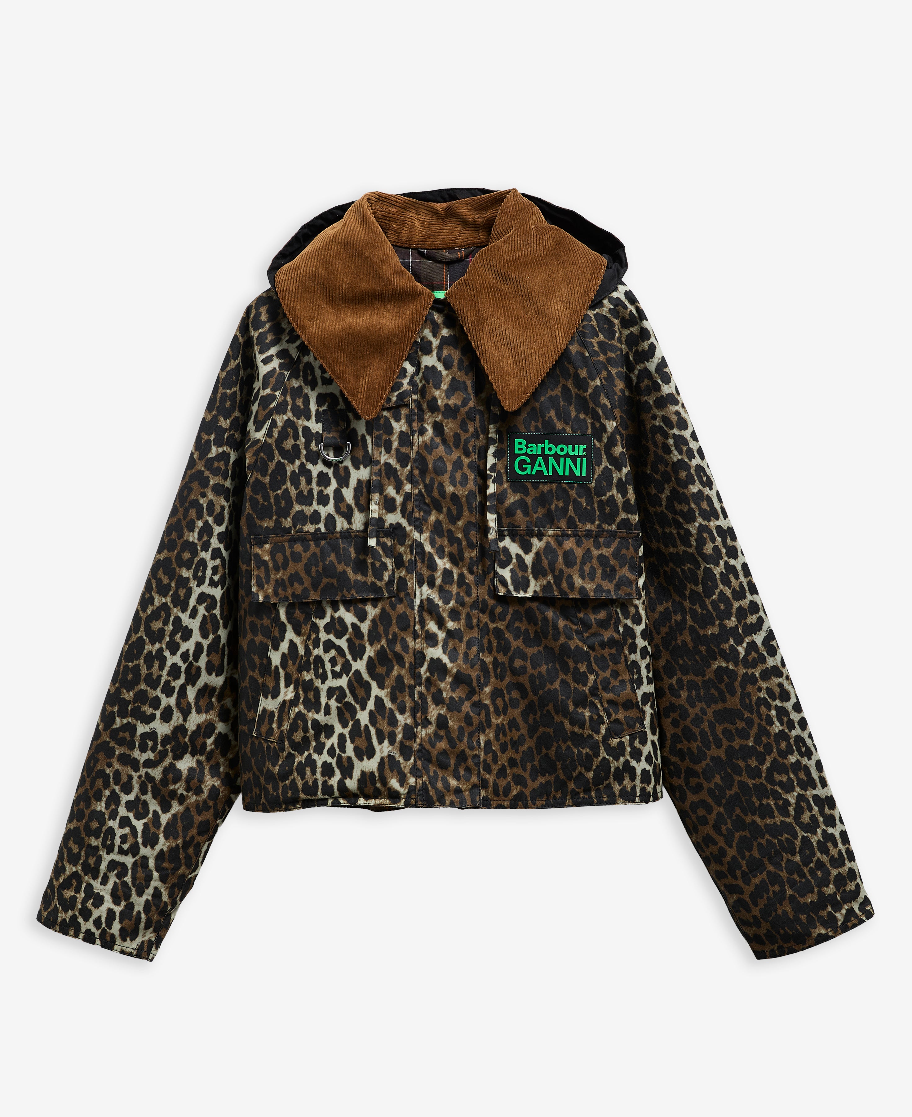 Giacca a vento cerata con stampa leopardata - Barbour x GANNI
