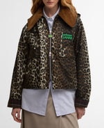 Carica l&#39;immagine nel visualizzatore di Gallery, Giacca a vento cerata con stampa leopardata - Barbour x GANNI
