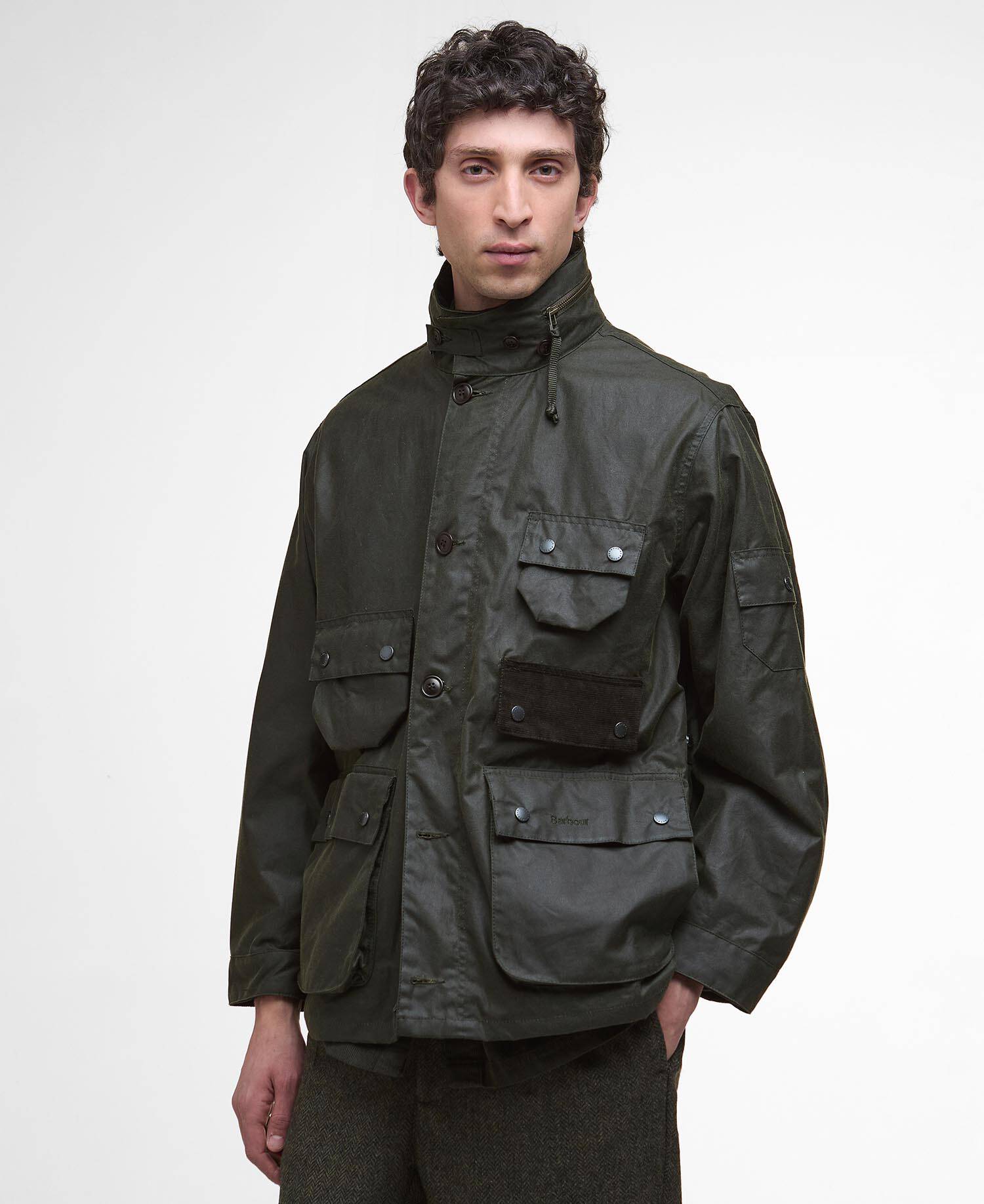 Editor Waxed Jacket Archive Olive - Barbour