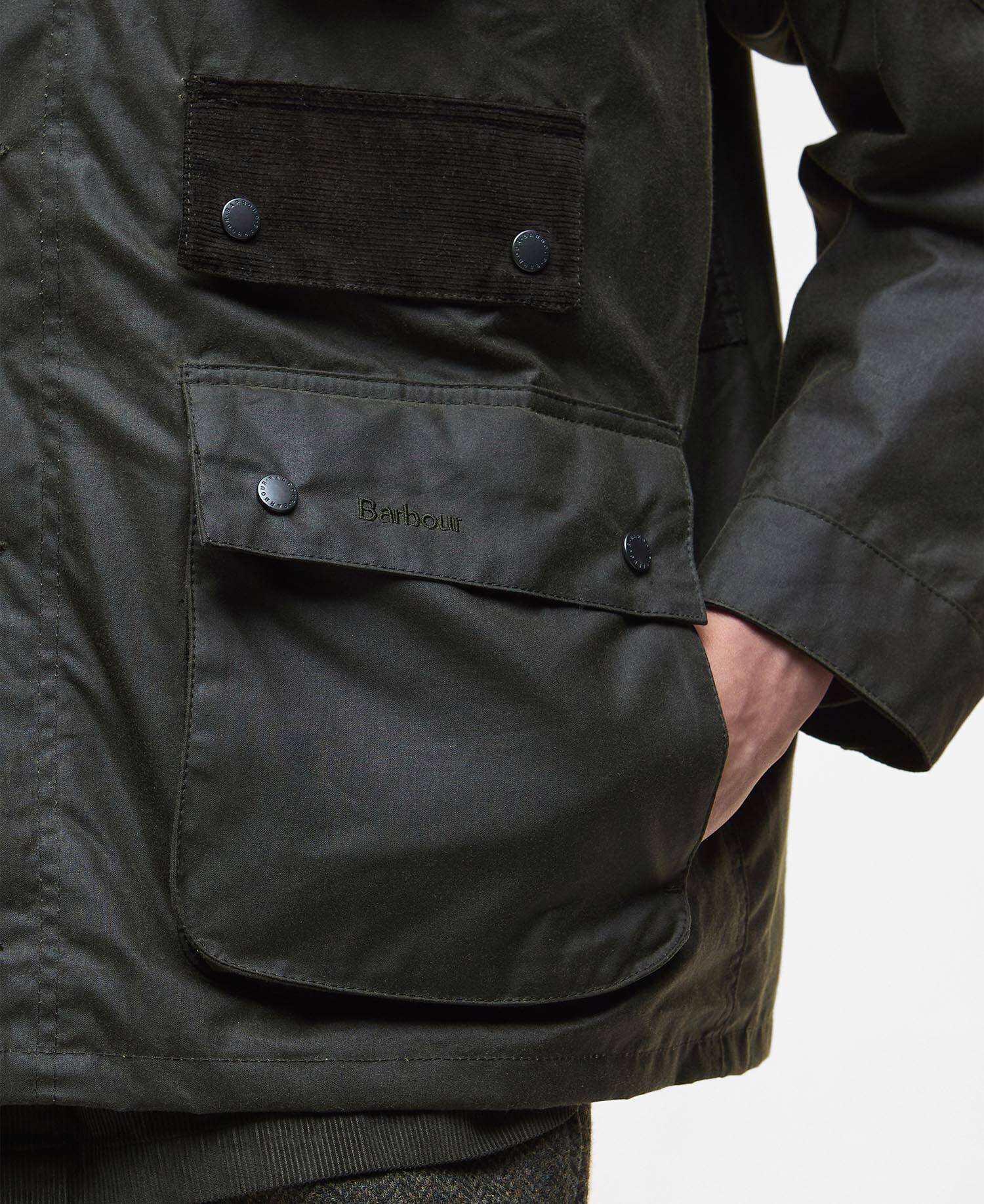 Editor Waxed Jacket Archive Olive - Barbour