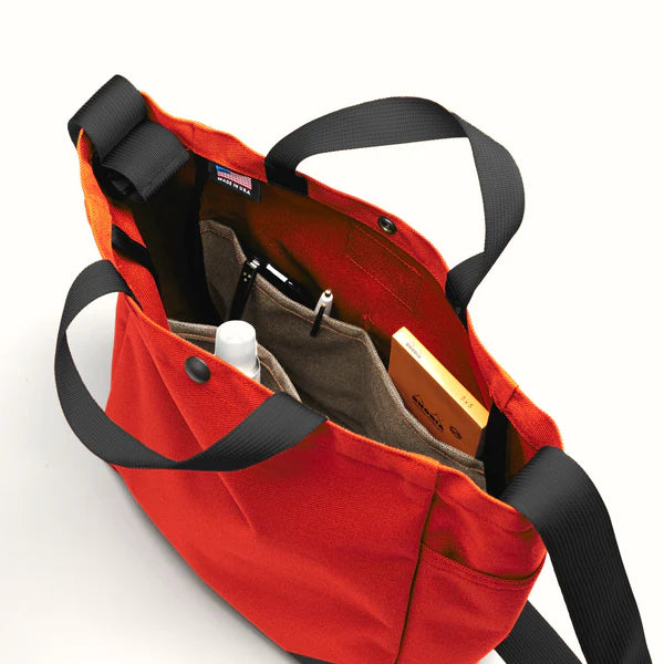 Borsa Multi Pocket Bag Medium Reddish Orange - BAGSINPROGRESS