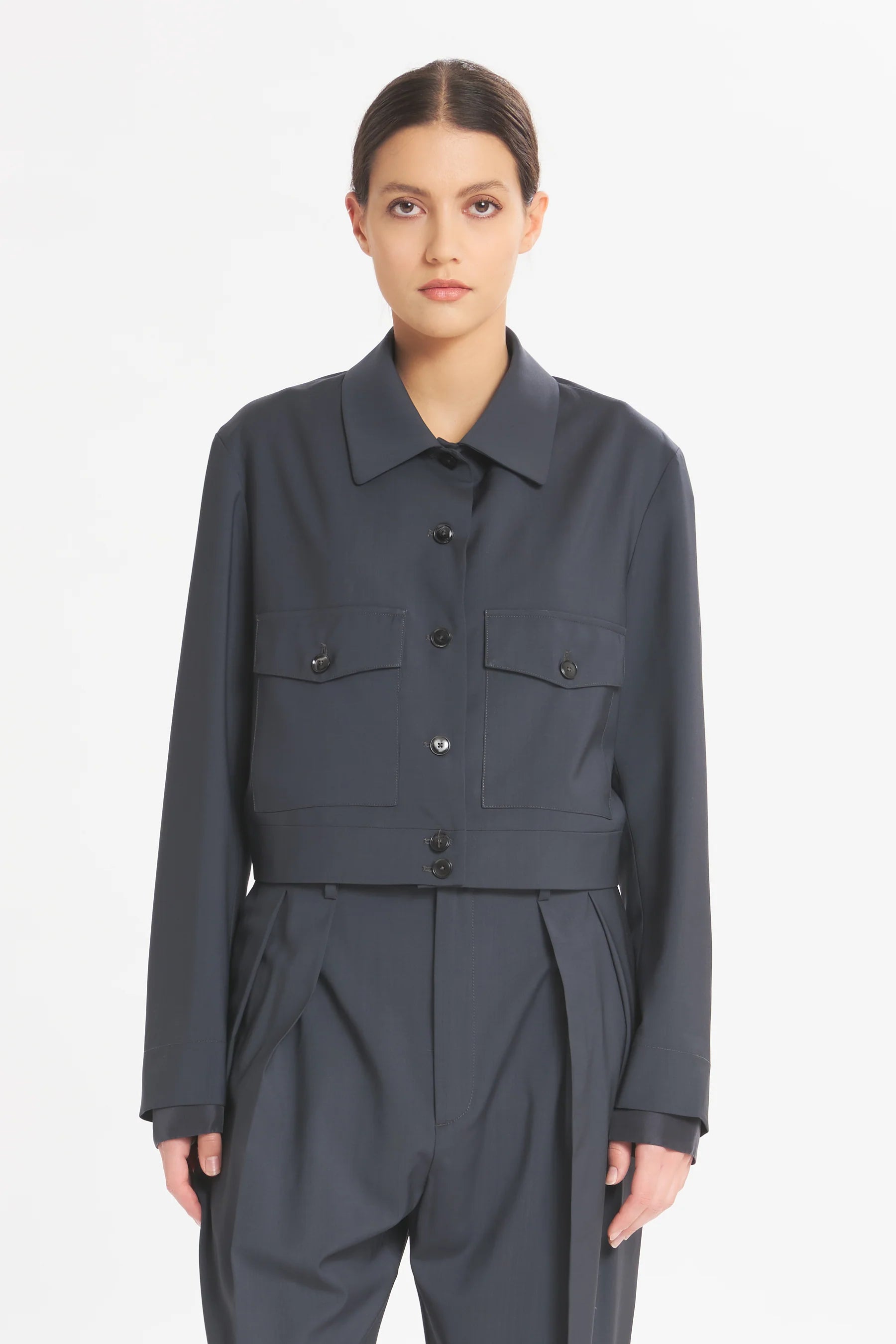 Overshirt Angelina Tropical Ardesia - Barena Venezia