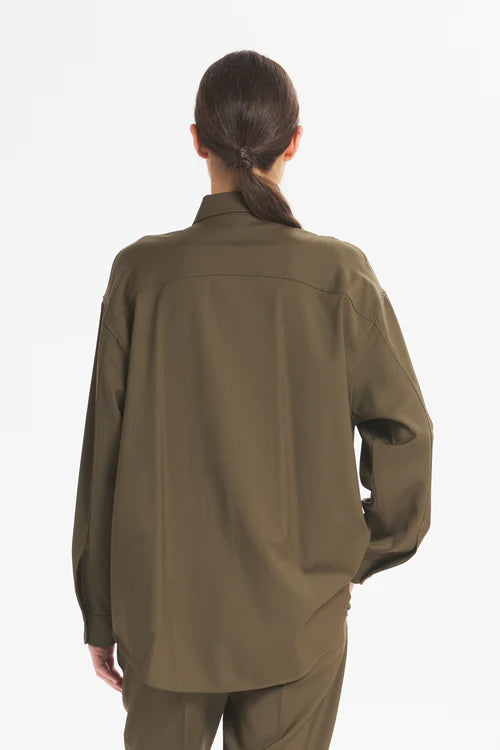 Overshirt Marcella Tropical Oliva - Barena Venezia