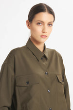 Carica l&#39;immagine nel visualizzatore di Gallery, Overshirt Marcella Tropical Oliva - Barena Venezia

