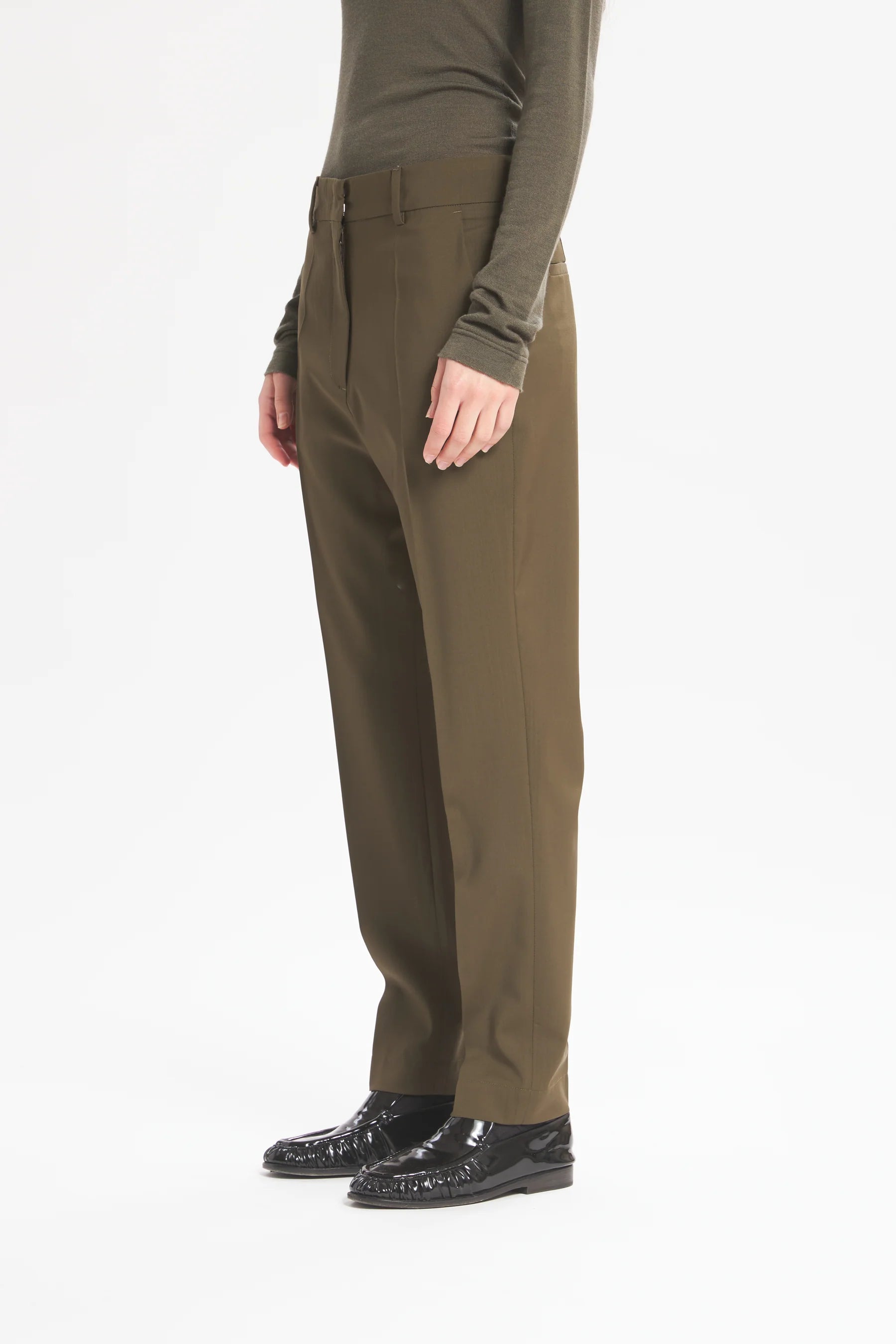 Pantalone Gerardina Tropical Oliva - Barena Venezia