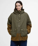 Carica l&#39;immagine nel visualizzatore di Gallery, Hayley Showerproof Jacket Dusky Green/Breen/Ancient Tartan - Barbour
