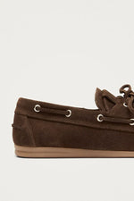 Carica l'immagine nel visualizzatore di Gallery, Rowan Suede Brown Leather Loafers - Alohas
