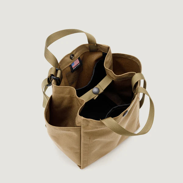 Borsa Small Side Pocket Tote Khaki - BAGSINPROGRESS