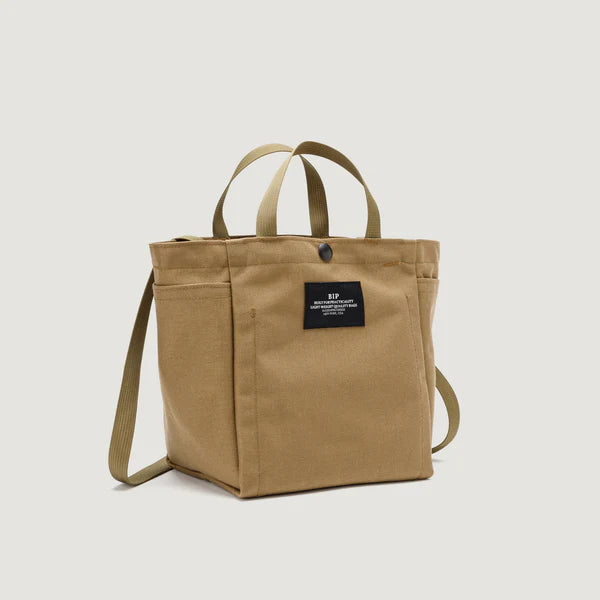 Borsa Small Side Pocket Tote Khaki - BAGSINPROGRESS