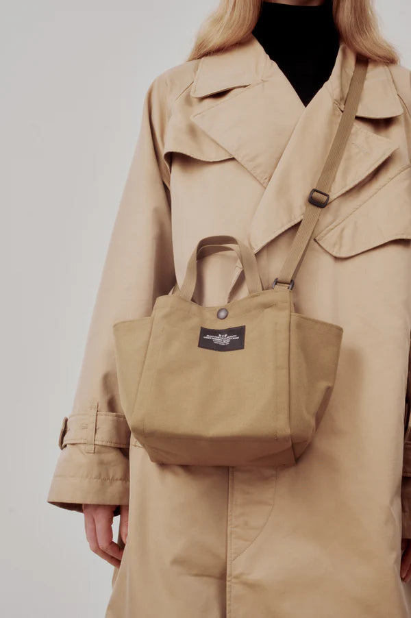 Borsa Small Side Pocket Tote Khaki - BAGSINPROGRESS
