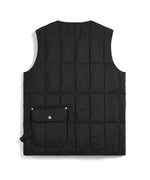 Carica l'immagine nel visualizzatore di Gallery, Work V Neck Button Down Vest Black - TAION
