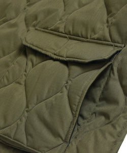 Military V Neck Zip Down Coat Long Olive - TAION