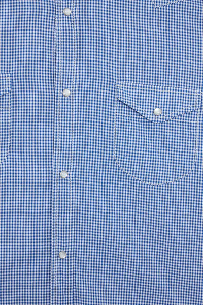 Camicia Texana Blue White Checks - BD BAGGIES