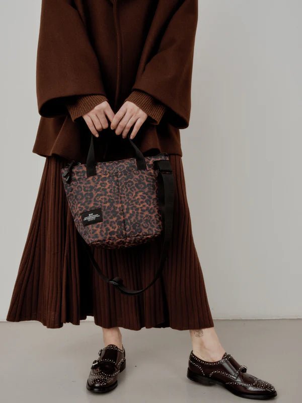 Borsa Zipper Duffle Small Leophard Puffer - BAGSINPROGRESS