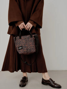 Borsa Zipper Duffle Small Leophard Puffer - BAGSINPROGRESS