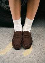 Carica l'immagine nel visualizzatore di Gallery, Aven Suede Brown Leather Loafers - Alohas
