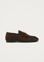 Carica l'immagine nel visualizzatore di Gallery, Aven Suede Brown Leather Loafers - Alohas
