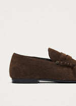 Carica l'immagine nel visualizzatore di Gallery, Aven Suede Brown Leather Loafers - Alohas
