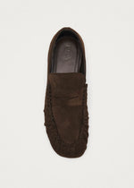 Carica l'immagine nel visualizzatore di Gallery, Aven Suede Brown Leather Loafers - Alohas
