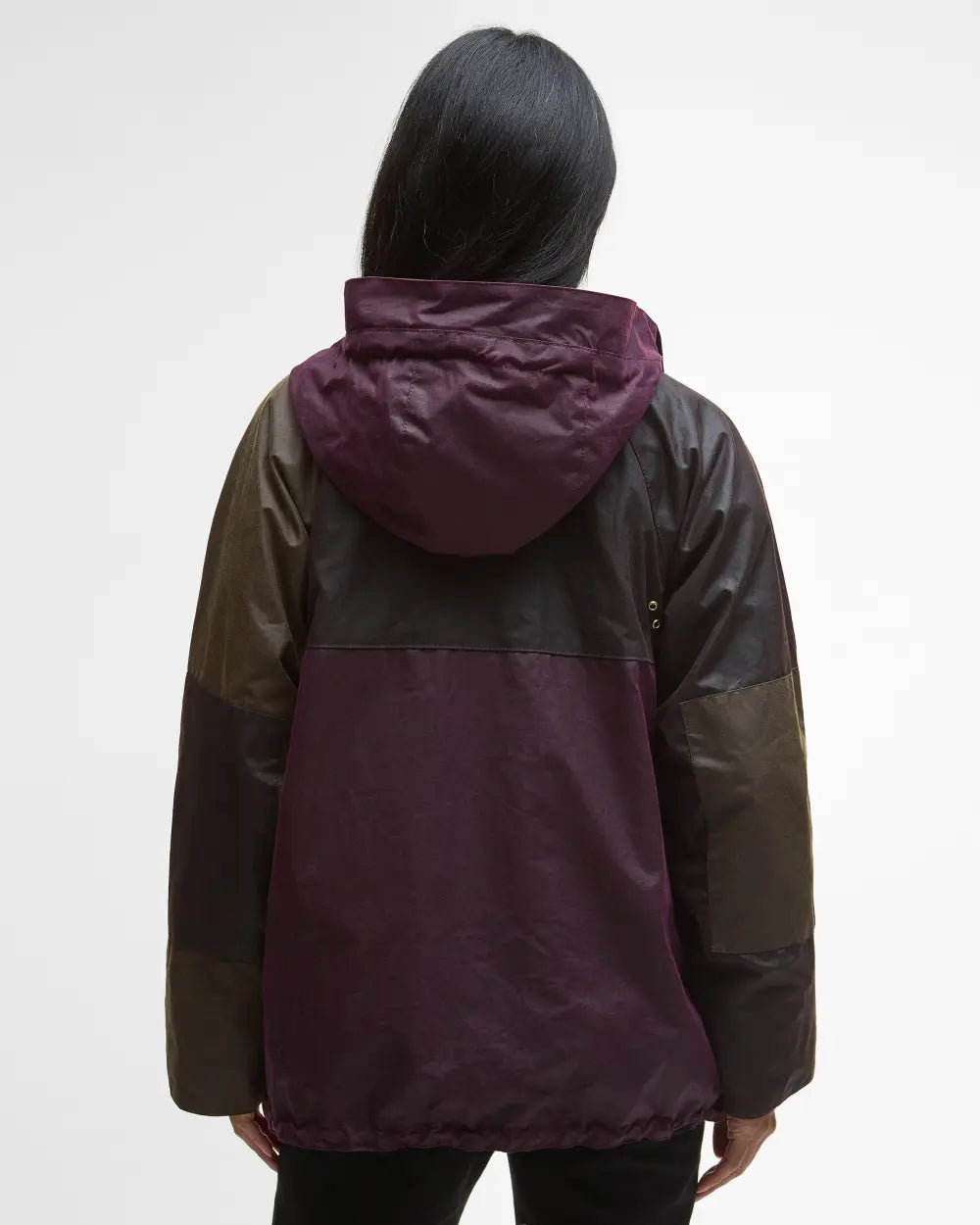 Keeley Waxed Jacket Merlot/Rustic/Beech/Muted Tartan - Barbour