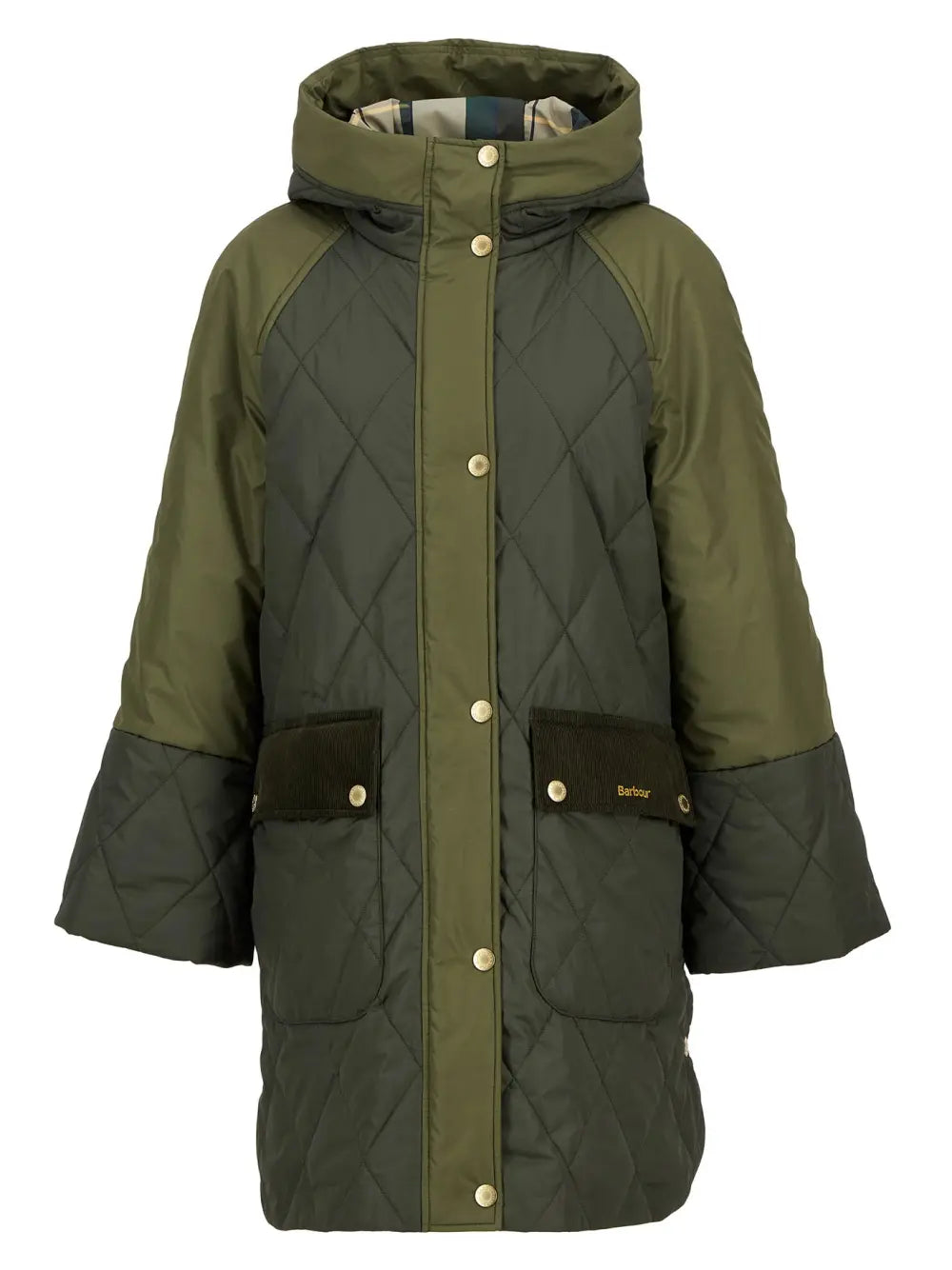 Elspeth Quilted Jacket Olive/Dark Moss/Ancient Tartan - Barbour