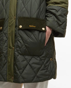 Elspeth Quilted Jacket Olive/Dark Moss/Ancient Tartan - Barbour