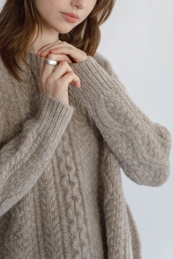 Maglione Girocollo Beige CT23327 - C.T.plage