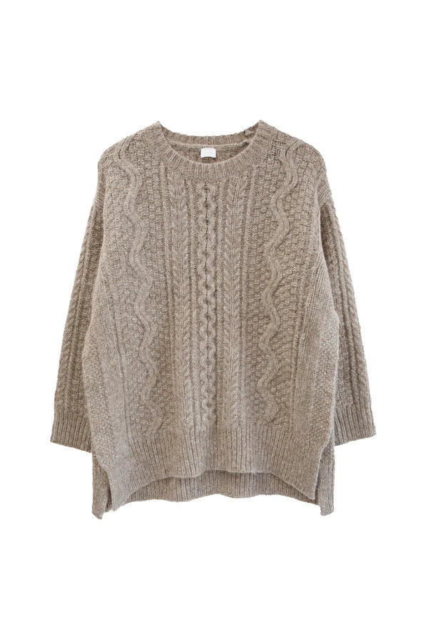 Maglione Girocollo Beige CT23327 - C.T.plage