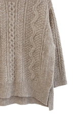 Carica l&#39;immagine nel visualizzatore di Gallery, Maglione Girocollo Beige CT23327 - C.T.plage
