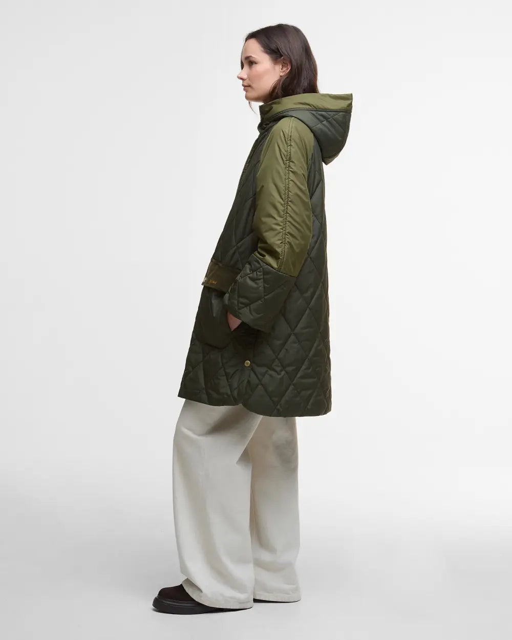 Elspeth Quilted Jacket Olive/Dark Moss/Ancient Tartan - Barbour