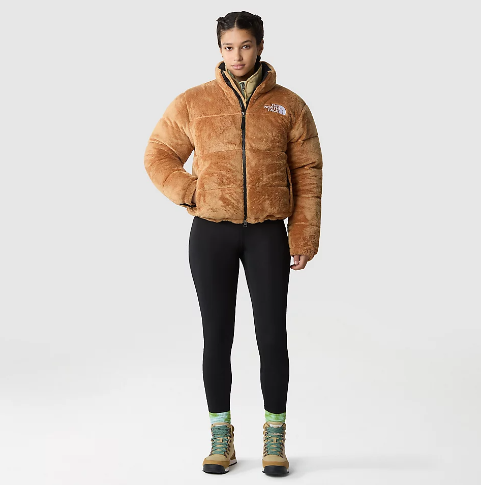 Giacca Versa Velour Nuptse Donna Almond Butter - The North Face
