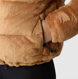 Giacca Versa Velour Nuptse Donna Almond Butter - The North Face