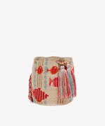 Carica l'immagine nel visualizzatore di Gallery, Crossbody Bag M Cepheus - Beige &amp; Red - Guanabana
