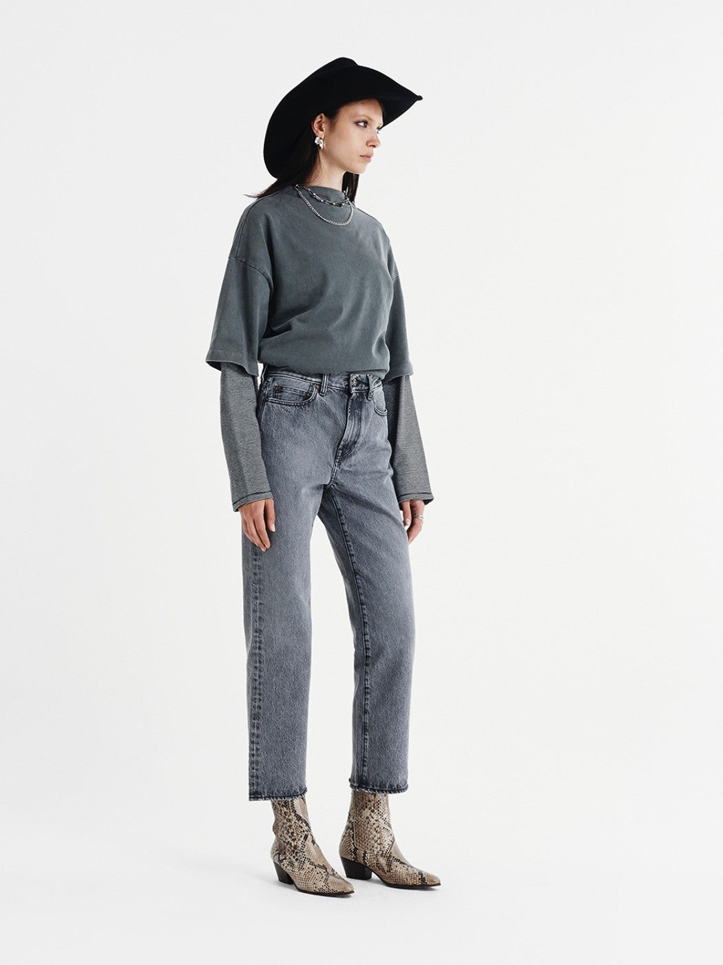 Grey Denim Pants - Washington Dee-Cee