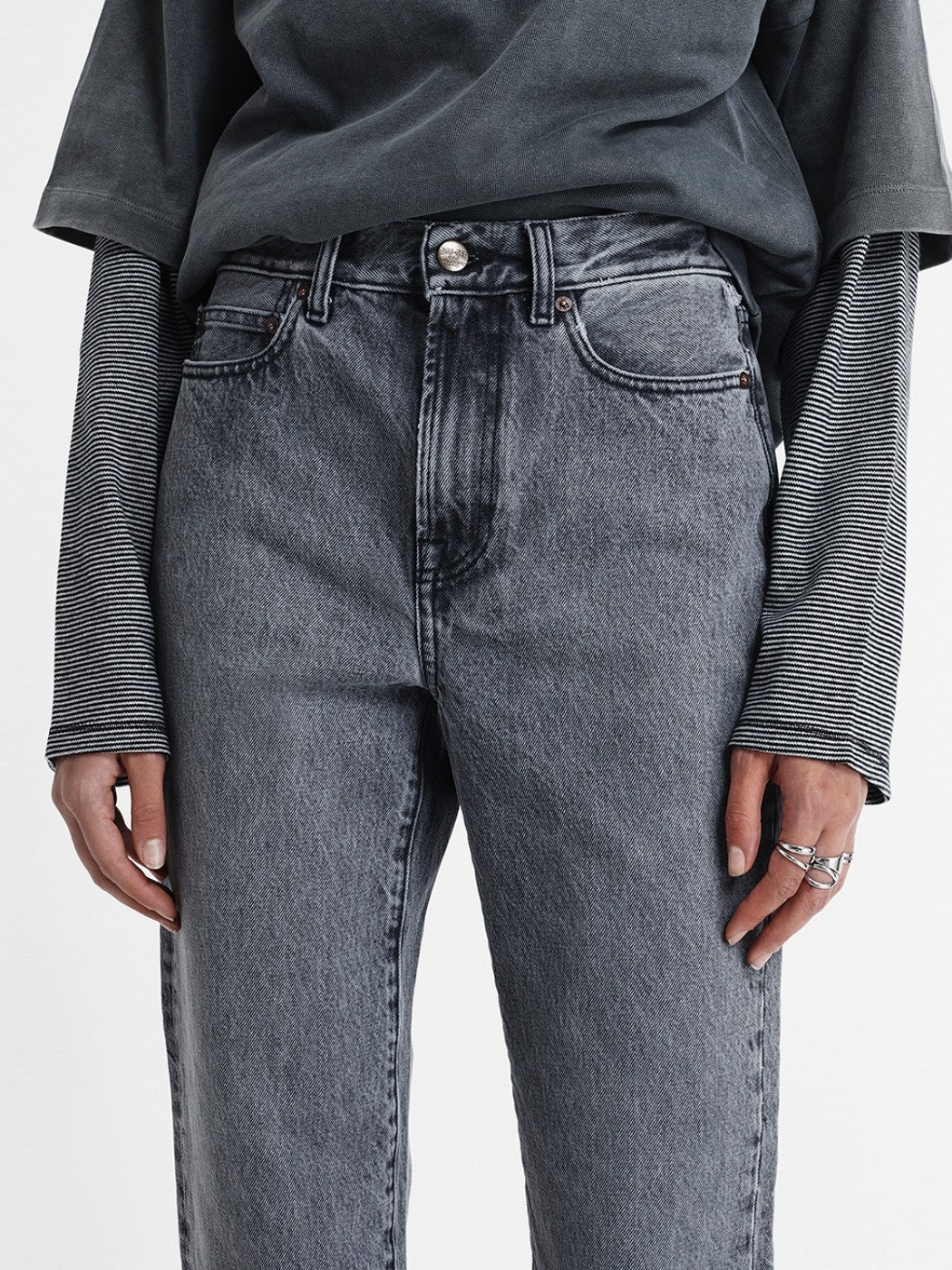 Grey Denim Pants - Washington Dee-Cee