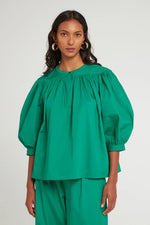Carica l&#39;immagine nel visualizzatore di Gallery, Blusa Karo Green - Antik Batik
