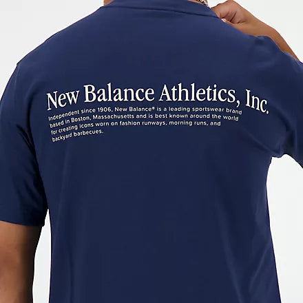 Athletics Flocked T-Shirt Navy - Unisex