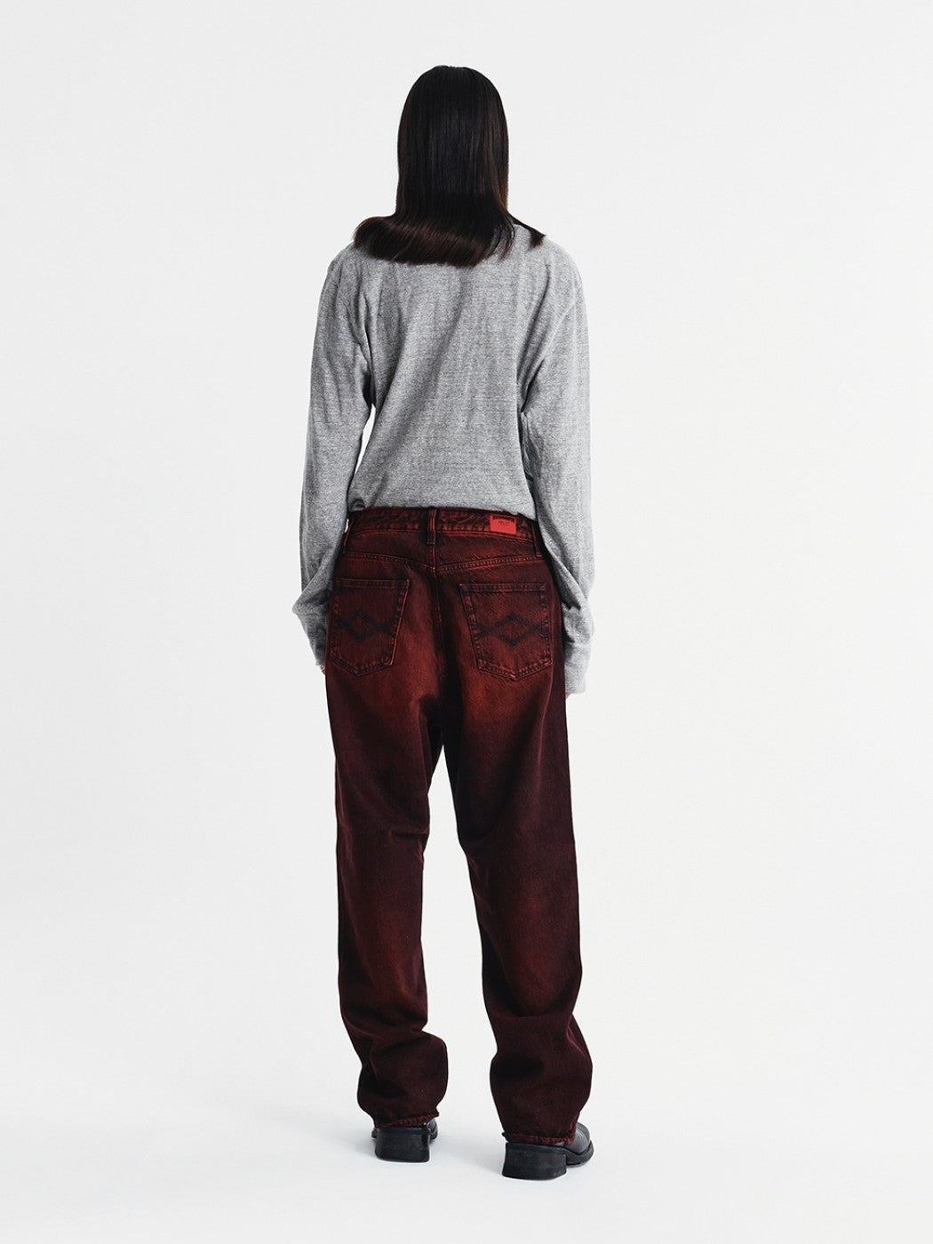 Red Spray Denim Pants - Washington Dee-Cee