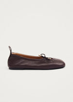 Carica l&#39;immagine nel visualizzatore di Gallery, Rosalind Brown Leather Ballet Flats - Alohas
