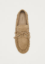 Carica l'immagine nel visualizzatore di Gallery, Rowan Suede Beige Leather Loafers - Alohas
