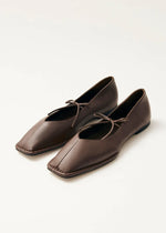 Carica l&#39;immagine nel visualizzatore di Gallery, Sway Chestnut Brown	Leather Ballet Flats - Alohas
